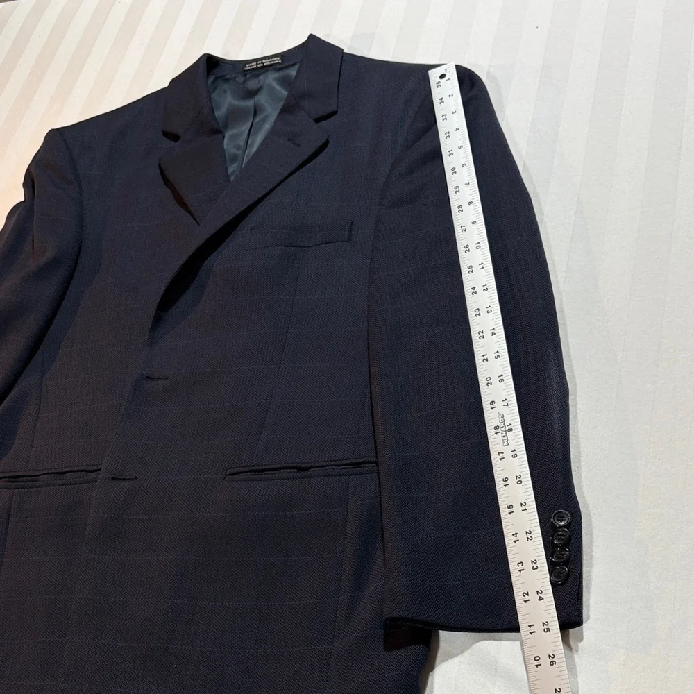 J Ferrar Navy Men's Blazer Sport Coat Suit Jacket 42R